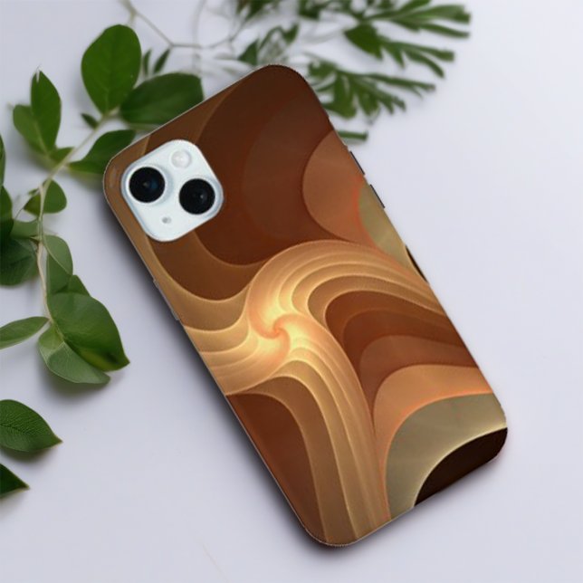 Swirling Abstract Brown Gradient Fractal Case-Mate iPhone Case (Creator Uploaded)