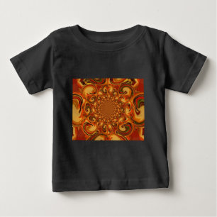 Swirling Abstract orange, brown, and green tones Baby T-Shirt