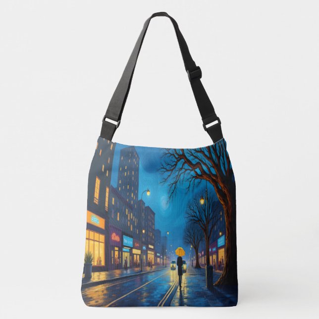 Swirling City Night Tote Bag (Front)