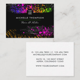 Swirling Colourful Paint Business Card