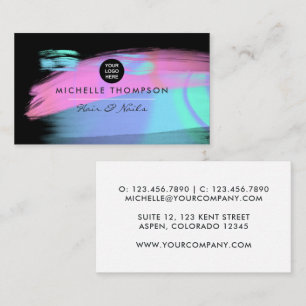 Swirling Colourful Paint Business Card