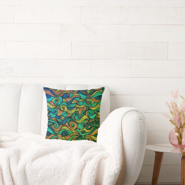 Swirling colours – dynamism for your home  cushion (Couch)
