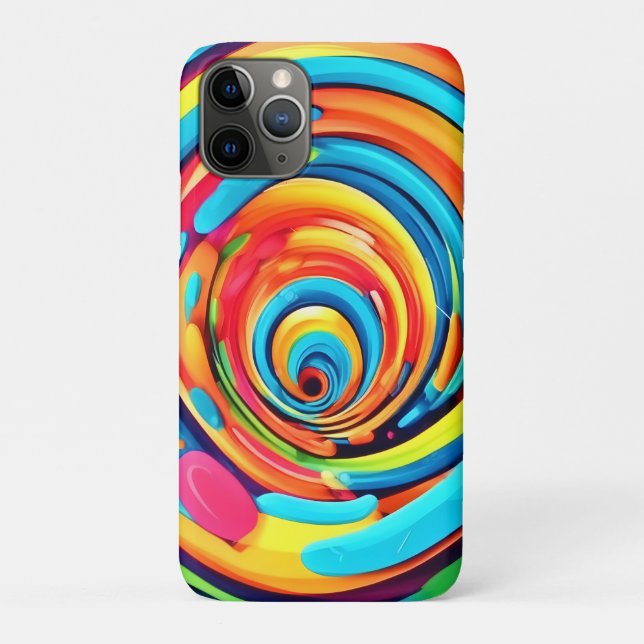 Swirling Colours in Psychedelic Tunnel Case-Mate iPhone Case (Back)