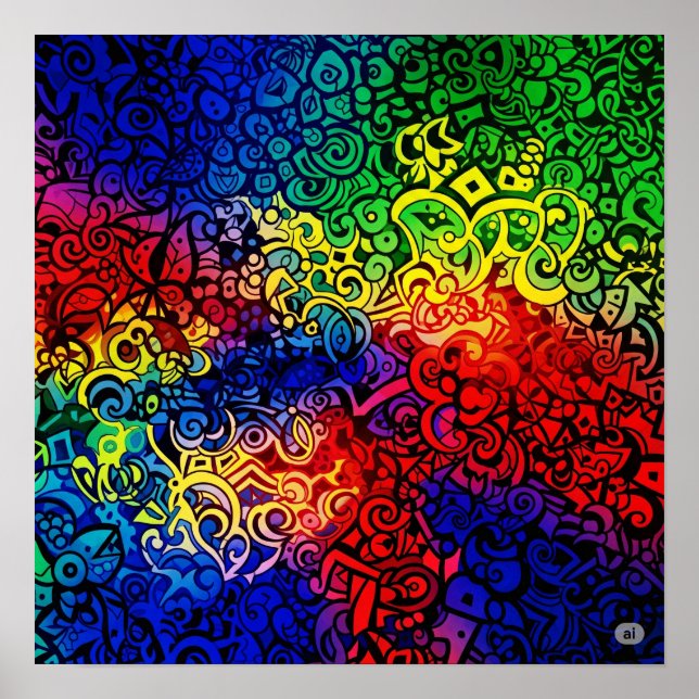 Swirling Colours Poster (Front)