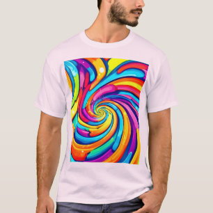 Swirling Colours, Psychedelic Spiral, Colourful Ch T-Shirt