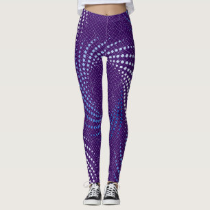 Swirling distortion.Blue D Purple BG Leggings