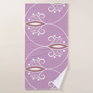 Swirling Elegance: Vintage Geometric Bath Towel