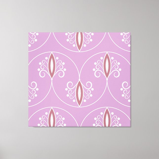 Swirling Elegance: Vintage Geometric Canvas Print (Front)