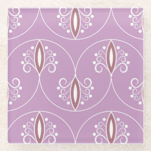 Swirling Elegance: Vintage Geometric Glass Coaster