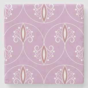 Swirling Elegance: Vintage Geometric Stone Coaster