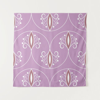 Swirling Elegance: Vintage Geometric Tapestry