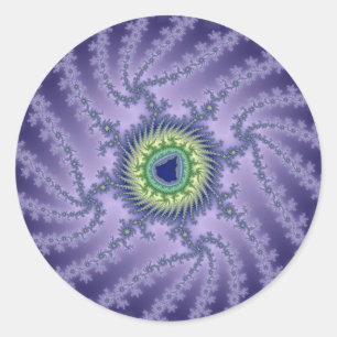 Swirling Eye - Fractal Classic Round Sticker