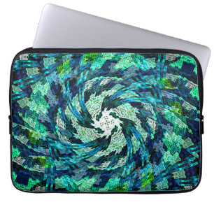 Swirling geometric waves..... laptop sleeve