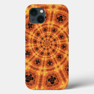 Swirling Gold Clover Pattern iPhone 13 Case