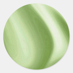 Swirling Green Classic Round Sticker