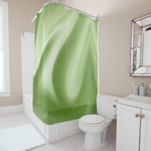 Swirling Green Shower Curtain
