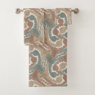 Swirling Hares 6 Bathroom Towel Set