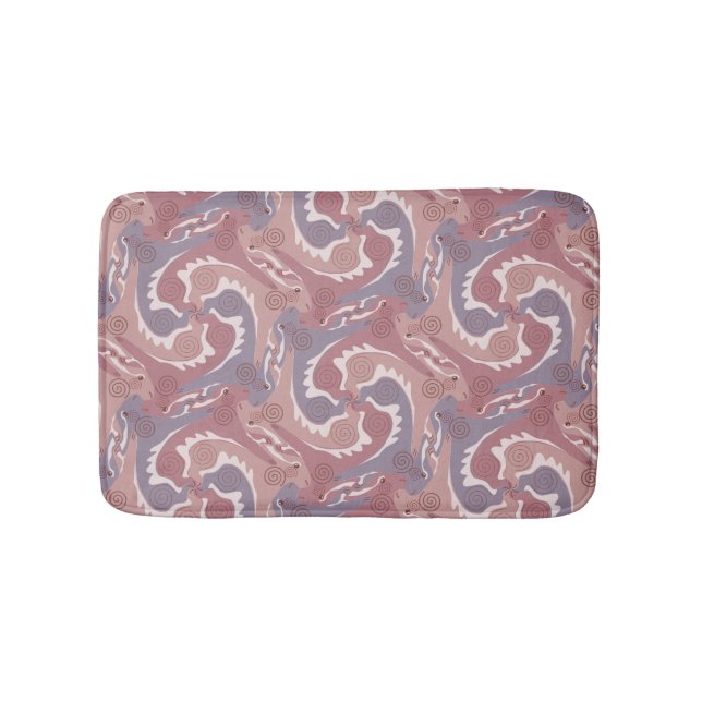 Swirling Hares Tesselation soft Purple Bathmat 2 (Front)