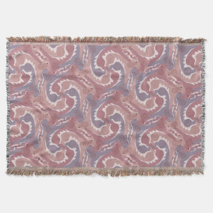 Swirling Hares Tesselation soft Purple T Blanket 2