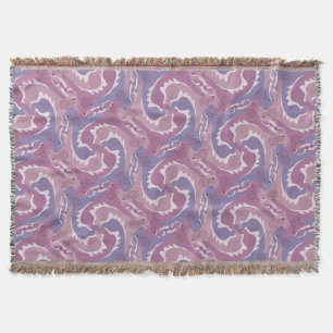 Swirling Hares Tesselation Soft purple T Blanket 5