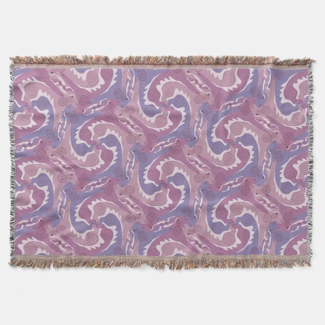 Swirling Hares Tesselation Soft purple T Blanket 5 (Front)
