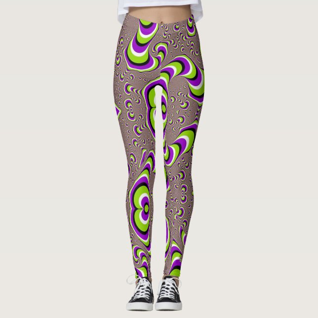 Swirling Illusion Yoga Leggings (Front)