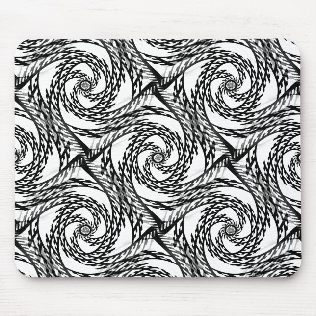Swirling in Black&White... Mouse Pad (Front)