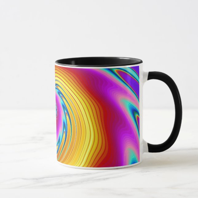 Swirling Liquid Glass (1) Rainbow of Colours Mug (Right)