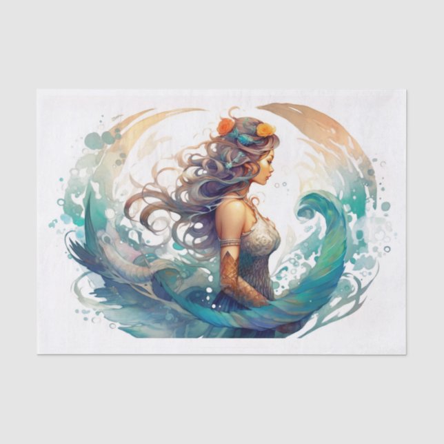 Swirling Magic around Woman Tissue Paper (Front)