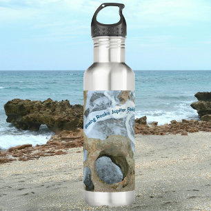 Swirling Ocean Blowing Rocks Jupiter Florida 710 Ml Water Bottle