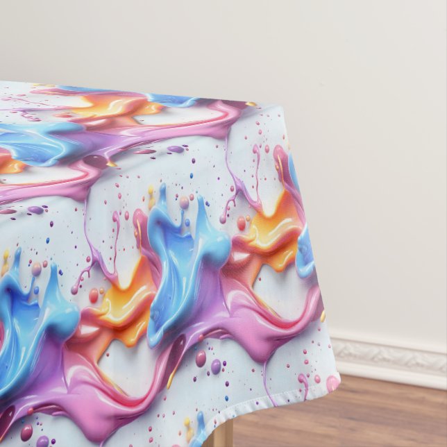 Swirling Paint Pattern Tablecloth (In Situ)