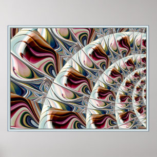 Swirling Painterly Pattern Poster