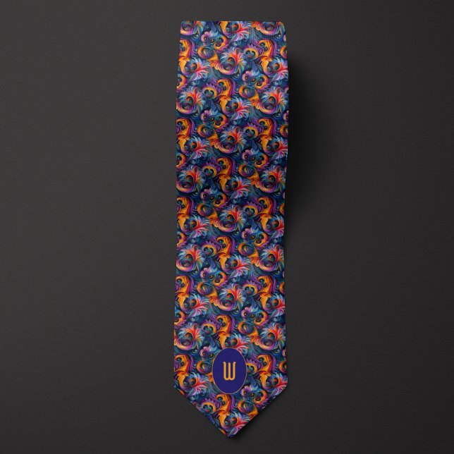 Swirling Pop Art Fractals Tie (Creator Uploaded)