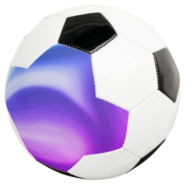 Swirling Purples Soccer Ball (Three Quarter)