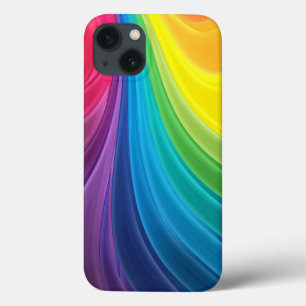 Swirling Rainbow Abstract iPhone 13 Case