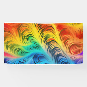 Swirling Rainbow Banner