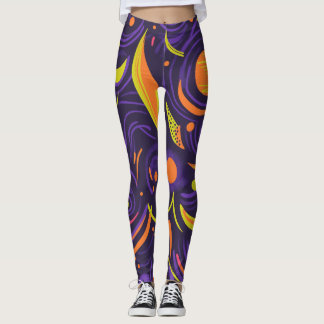 Swirling shapes leggings