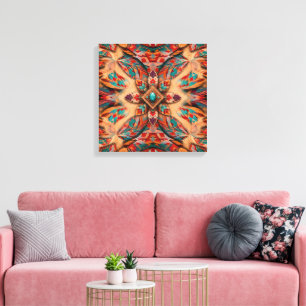 Swirling Southwest Feathers Canvas Print