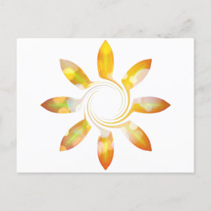 Swirling Sunflower Postcard