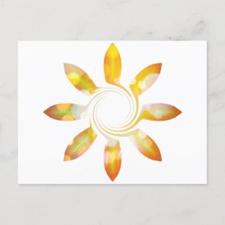 Swirling Sunflower Postcard