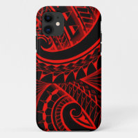 swirling tribal polynesian tatoos in bright