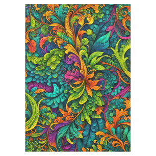 Swirling Tropical Foliage Tablecloth