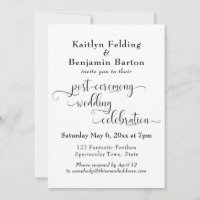 Swirling Typography Post-Wedding Reception Only