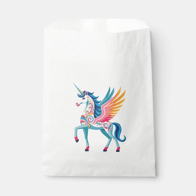 Swirling Unicorn Favour Bags (Front)