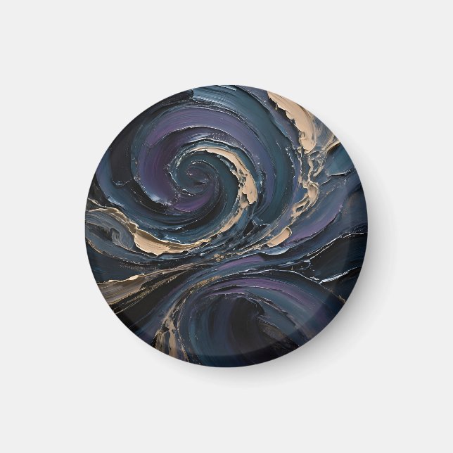 Swirling Vortex Abstract Art Magnet (Front)