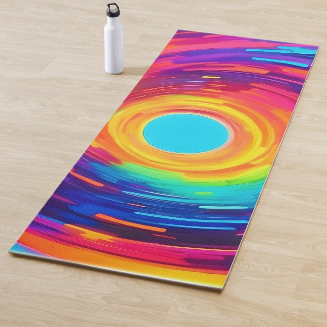 Swirling Vortex Abstract Art Yoga Mat (In Situ)