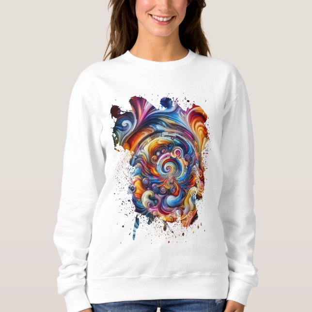 Swirling Vortex of Colours Sweatshirt (Front)