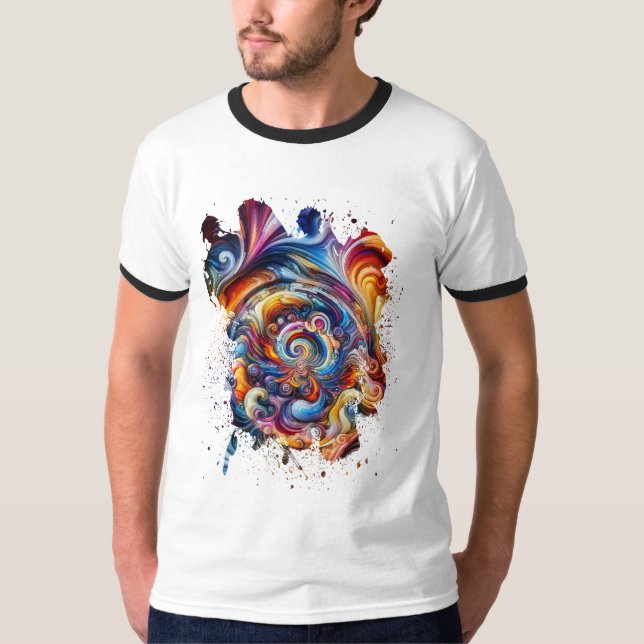 Swirling Vortex of Colours T-Shirt (Front)