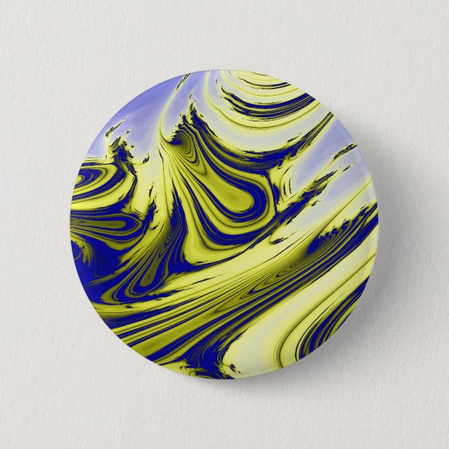 SWIRLING WATER 6 CM ROUND BADGE (Front)