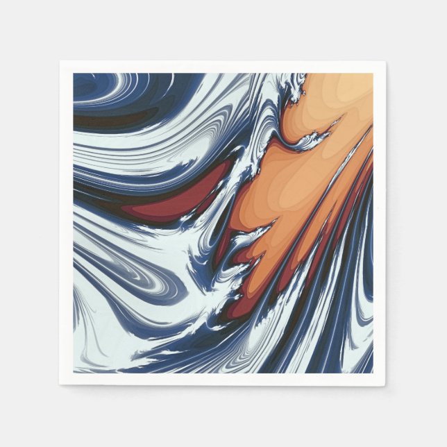 SWIRLING WATER NAPKIN (Front)